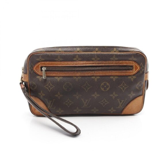 LOUIS VUITTON Marly Dragonne Clutch bag M51825 Monogram canvas Brown Used unisex - Picture 1 of 13